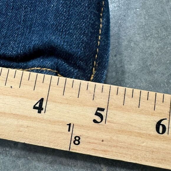 H&M Women's Mid-Rise Straight-Leg Skinny Fit Denim Jeans Blue Dark-Wash Size 28 - Picture 11 of 14